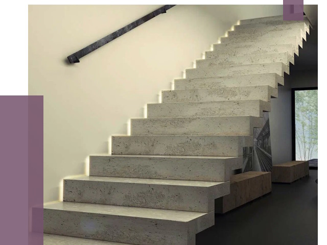 Облицовка бетонных лестниц в Краснотурьинске от 4785 руб/м2 