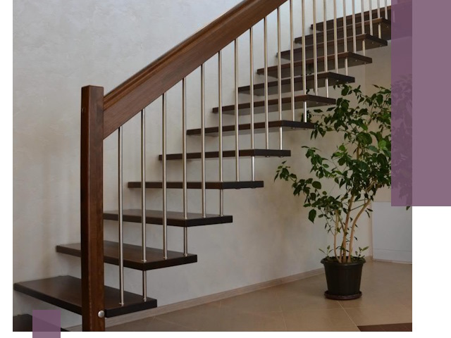 Лестницы на больцах под ключ в Краснотурьинске – изготовление и монтаж