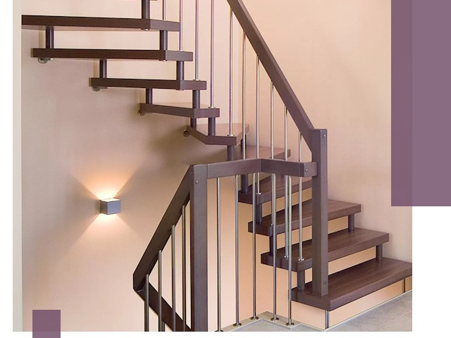 Изготовление лестниц на больцах в Краснотурьинске под ключ