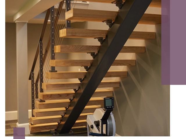 Лестницы на монокосоурах под ключ в Краснотурьинске - изготовление и монтаж