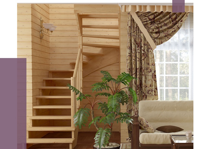 Лестницы для дачи в Краснотурьинске от 78950 руб.  | ПРОЛЁТ-Кту