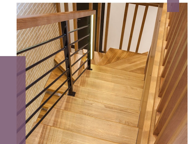 Лестницы из ясеня в Краснотурьинске под ключ от 10420 руб. 