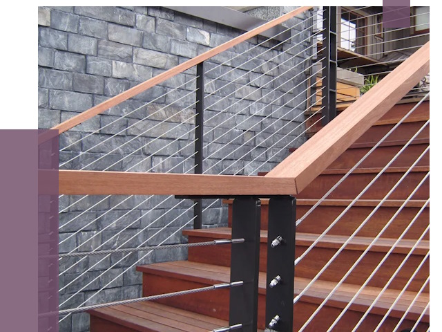 Тросовые перила под ключ в Краснотурьинске от 8081 руб.