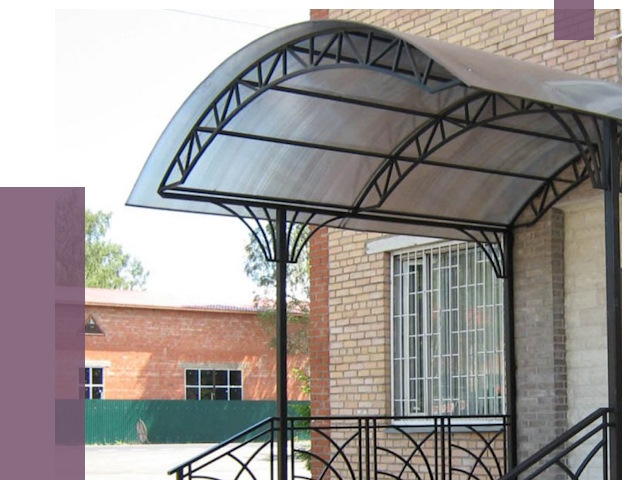 Металлические навесы и козырьки в Краснотурьинске от 13291 руб.