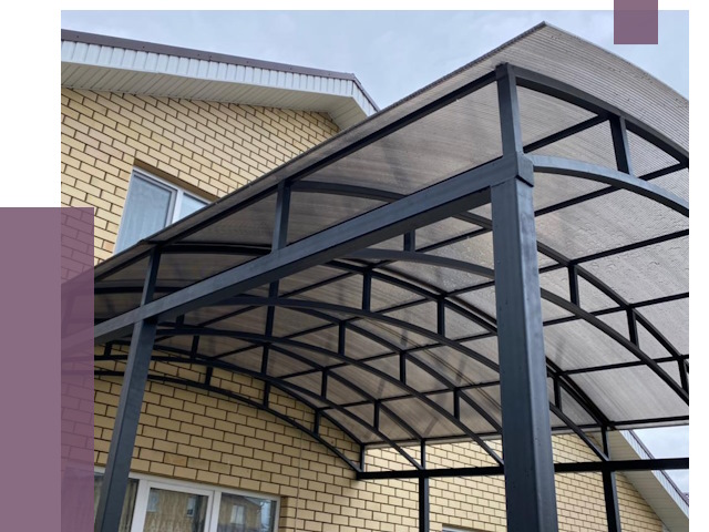 Монтаж козырьков в Краснотурьинске от 11962 руб. | ПРОЛЁТ-Кту