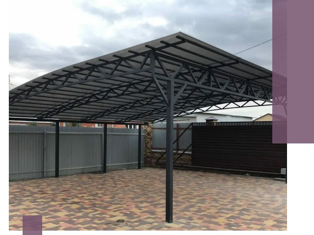 Недорогие навесы под ключ в Краснотурьинске — изготовление и монтаж