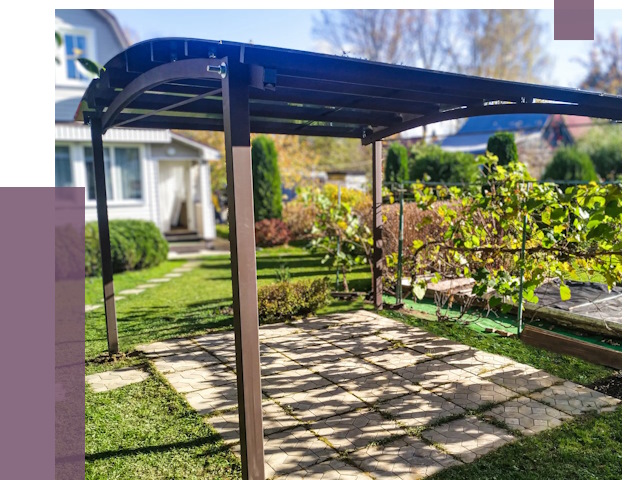 Навесы для дачи в Краснотурьинске от 13238 руб. под ключ — ПРОЛЁТ-Кту