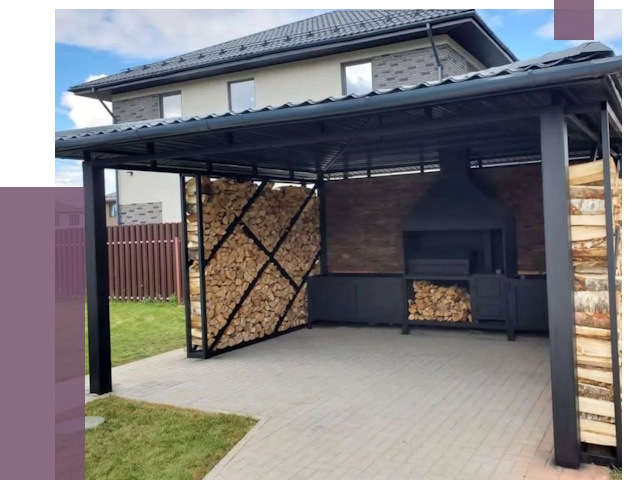 Навесы для барбекю в Краснотурьинске от 13238 руб. под ключ | ПРОЛЁТ-Кту