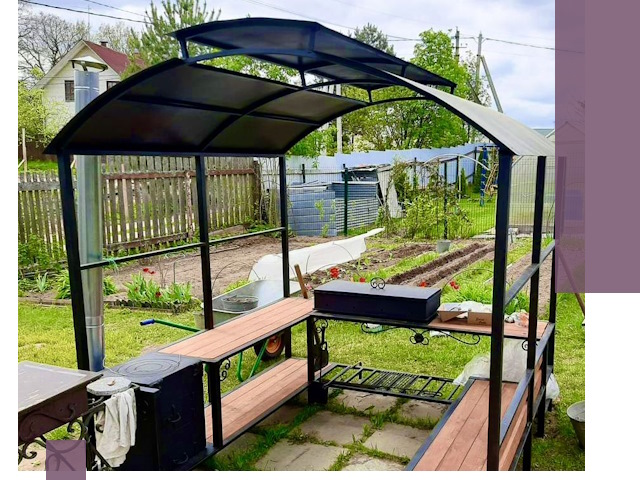 Навесы для барбекю в Краснотурьинске: изготовление, монтаж и демонтаж