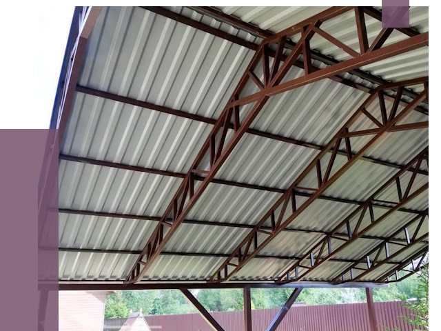 Навесы из профнастила в Краснотурьинске от 7656 руб. | ПРОЛЁТ-Кту