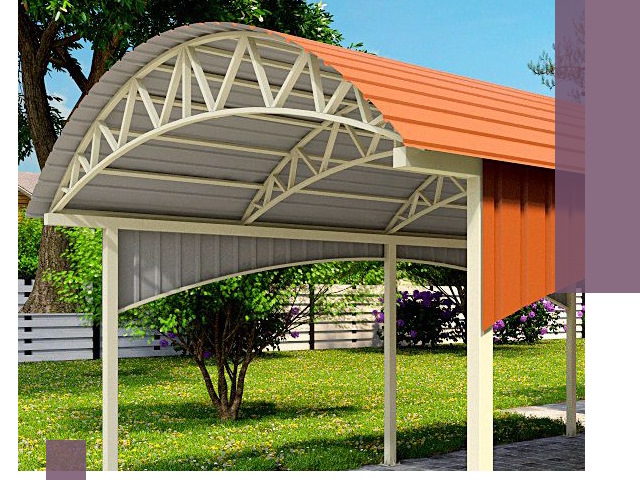 Навесы из профнастила под ключ в Краснотурьинске — установка и монтаж