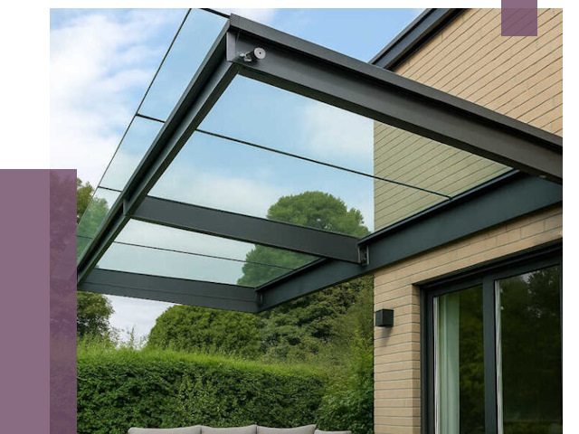 Стеклянные навесы и козырьки в Краснотурьинске от 12760 руб.