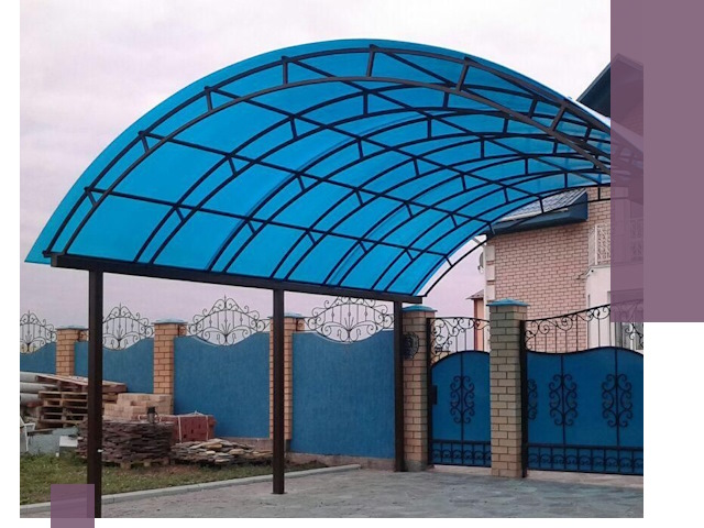 Арочные навесы под ключ в Краснотурьинске — изготовление и монтаж