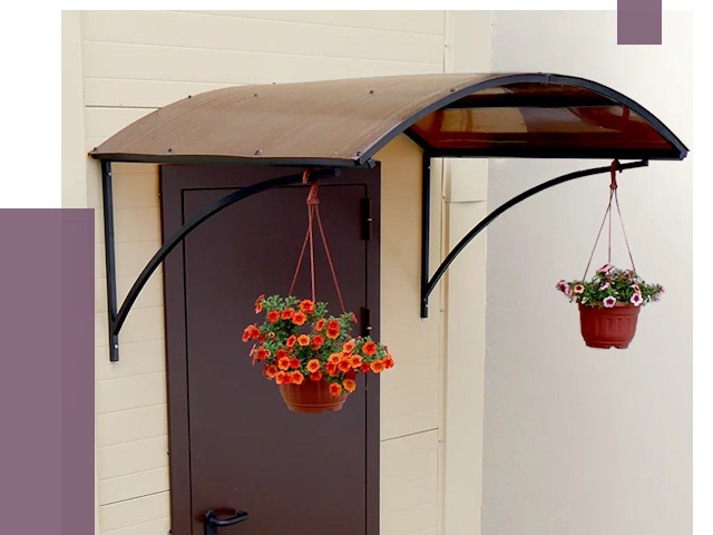 Козырьки над входом в Краснотурьинске от 15418 руб.  | ПРОЛЁТ-Кту