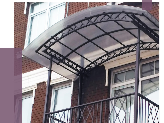 Козырьки над балконом в Краснотурьинске от 8985 руб.  | ПРОЛЁТ-Кту