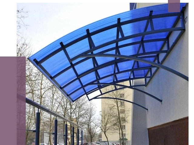 Козырьки из поликарбоната в Краснотурьинске от 4466 руб. под ключ | ПРОЛЁТ-Кту