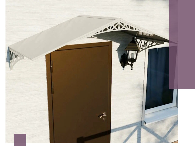 Металлические козырьки на входы и террасы в Краснотурьинске