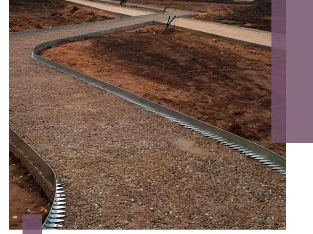 Металлические бордюры под ключ в Краснотурьинске — изготовление и монтаж