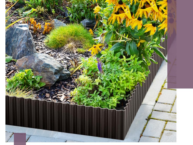 Металлические бордюры для клумб в Краснотурьинске — производство и монтаж