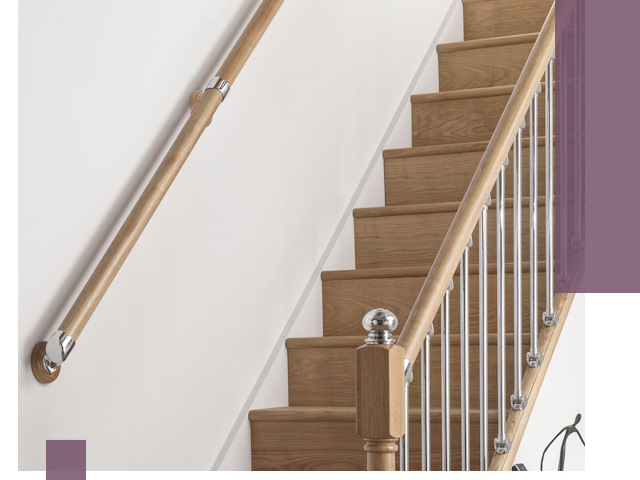 Пристенные поручни из стали и нержавейки под монтаж в Краснотурьинске